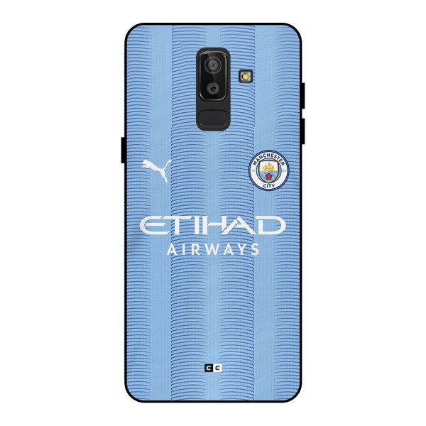 Manchester Etihad Jersey Metal Back Case for Galaxy J8