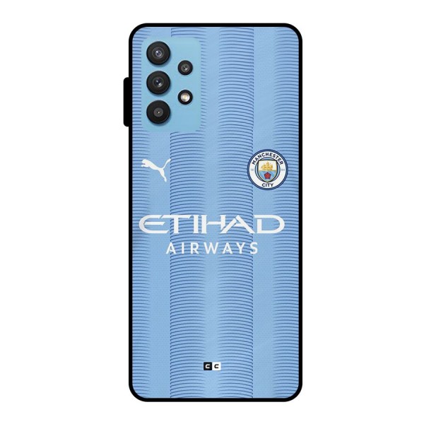 Manchester Etihad Jersey Metal Back Case for Galaxy M32 5G