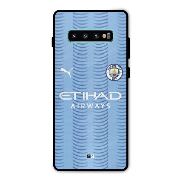 Manchester Etihad Jersey Metal Back Case for Galaxy S10 Plus