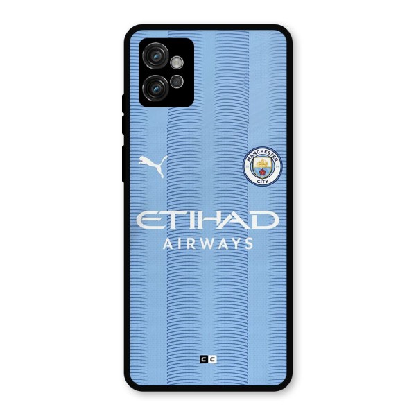 Manchester Etihad Jersey Metal Back Case for Moto G32