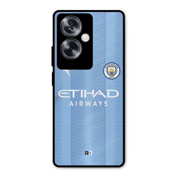 Manchester Etihad Jersey Metal Back Case for Oppo A79 5G