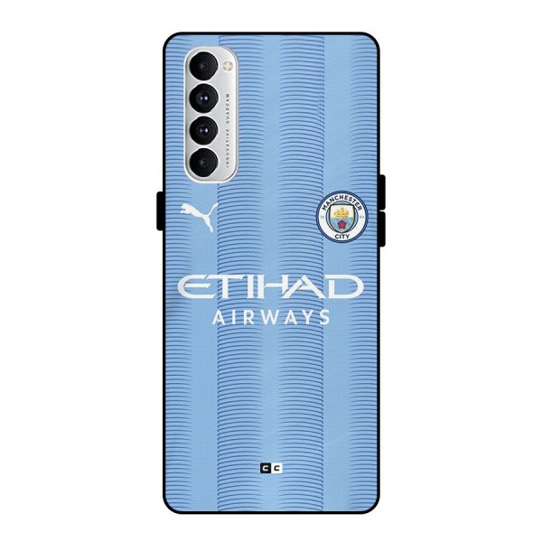 Manchester Etihad Jersey Metal Back Case for Oppo Reno4 Pro