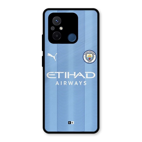 Manchester Etihad Jersey Metal Back Case for Poco C55