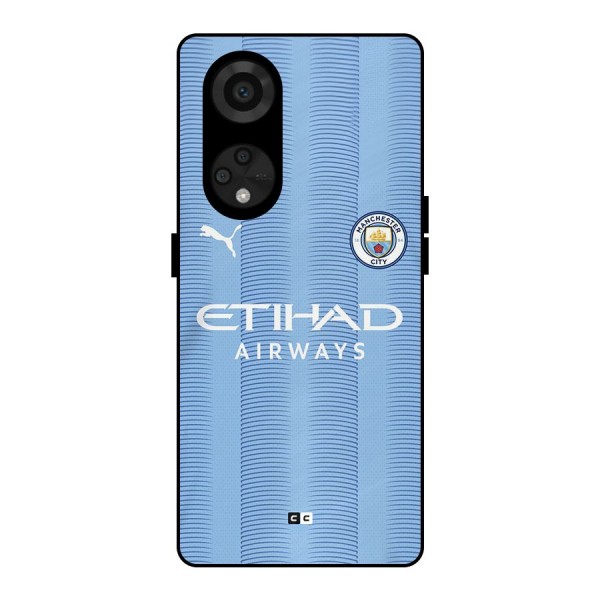Manchester Etihad Jersey Metal Back Case for Reno8 T 5G