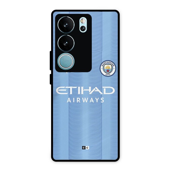 Manchester Etihad Jersey Metal Back Case for Vivo V29 Pro