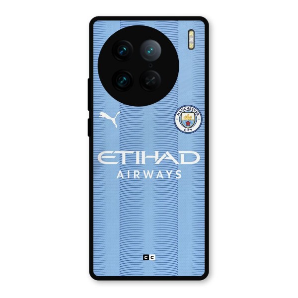 Manchester Etihad Jersey Metal Back Case for Vivo X90 Pro