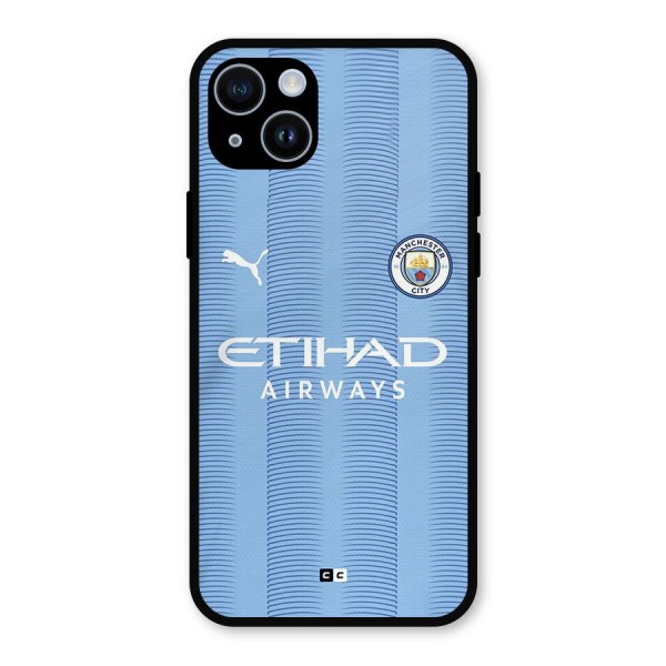 Manchester Etihad Jersey Metal Back Case for iPhone 14