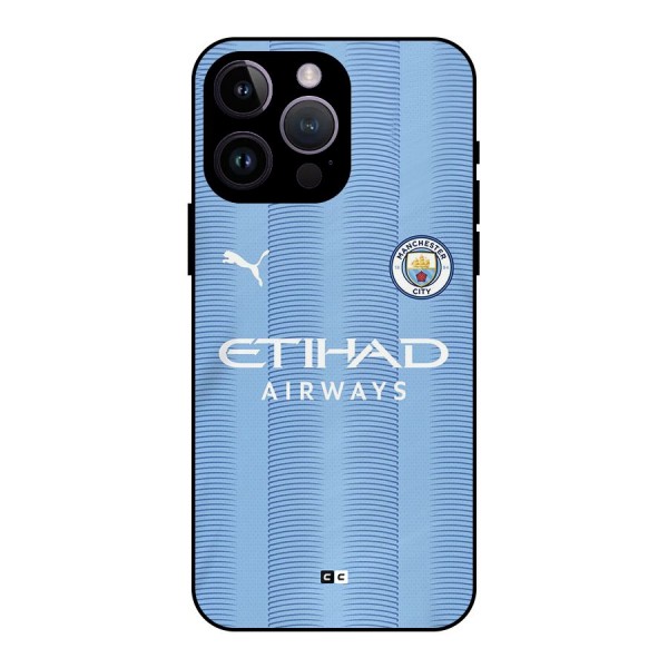 Manchester Etihad Jersey Metal Back Case for iPhone 14 Pro Max
