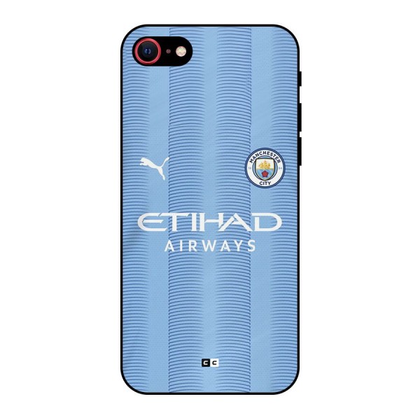 Manchester Etihad Jersey Metal Back Case for iPhone 8