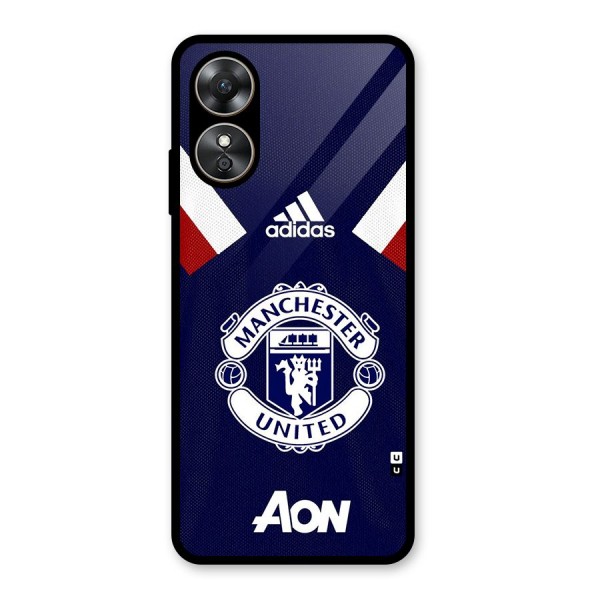 Manchester Jersy Glass Back Case for Oppo A17