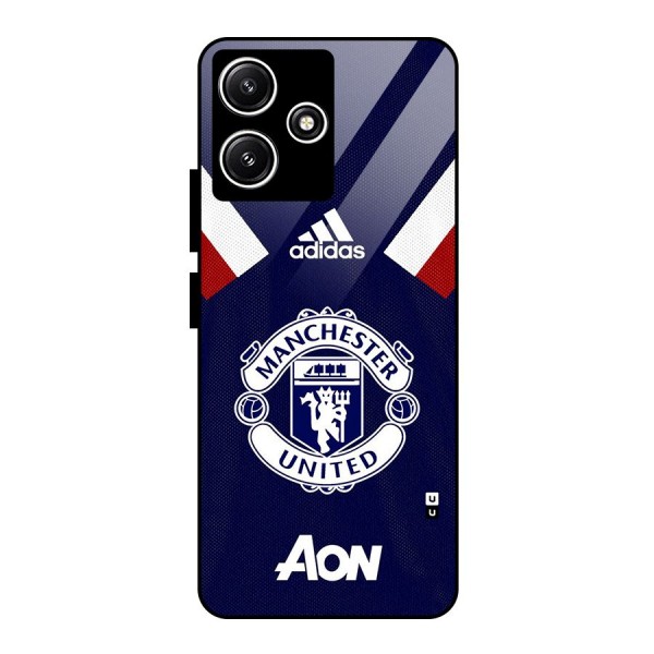 Manchester Jersy Glass Back Case for Poco M6 Pro