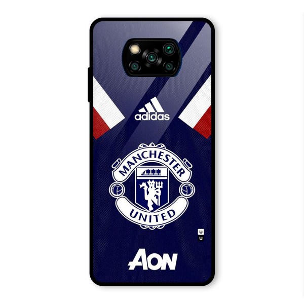 Manchester Jersy Glass Back Case for Poco X3 Pro