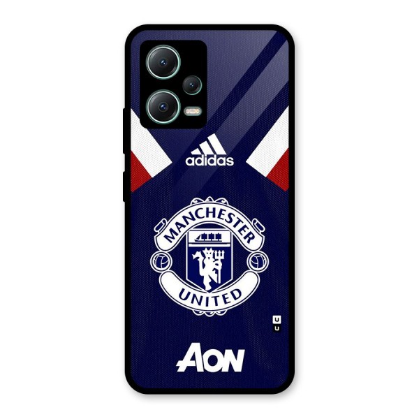 Manchester Jersy Glass Back Case for Poco X5