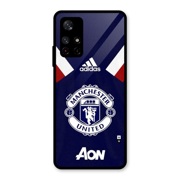 Manchester Jersy Glass Back Case for Redmi Note 11T 5G