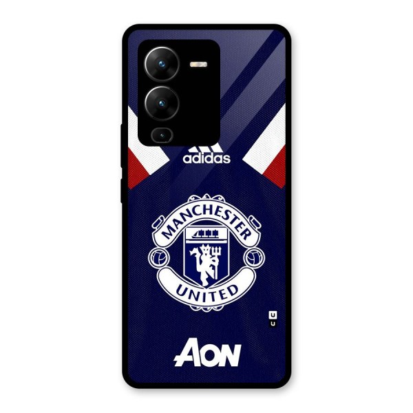 Manchester Jersy Glass Back Case for Vivo V25 Pro