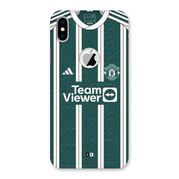 Manchester Team jersey Back Case for iPhone XS Logo Cut