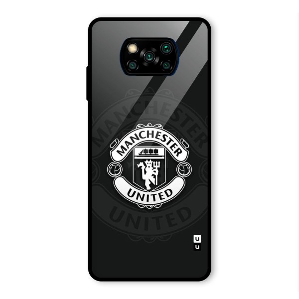 Manchester United Glass Back Case for Poco X3 Pro