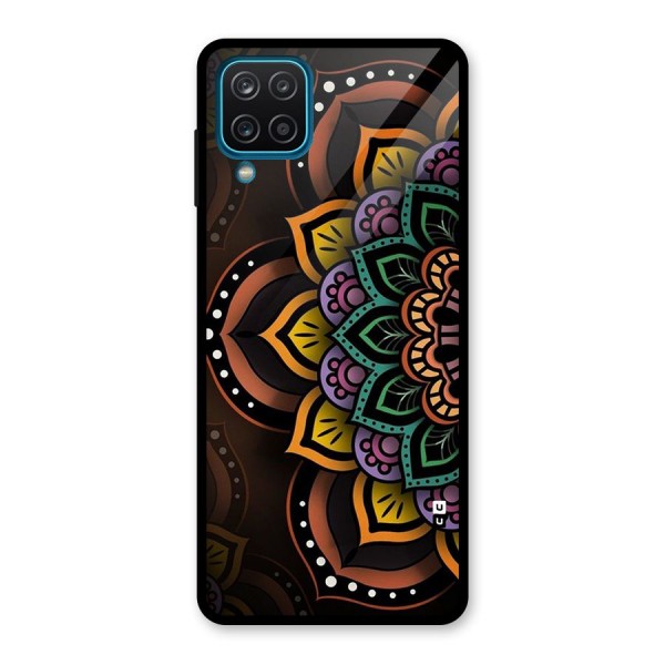 Mandala Artist Glass Back Case for Galaxy A12