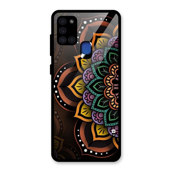 Mandala Artist Glass Back Case for Galaxy A21s