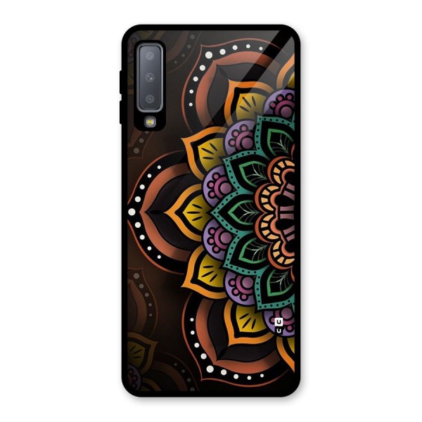 Mandala Artist Glass Back Case for Galaxy A7 (2018)