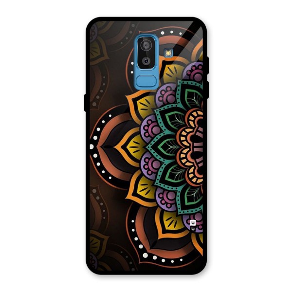 Mandala Artist Glass Back Case for Galaxy J8