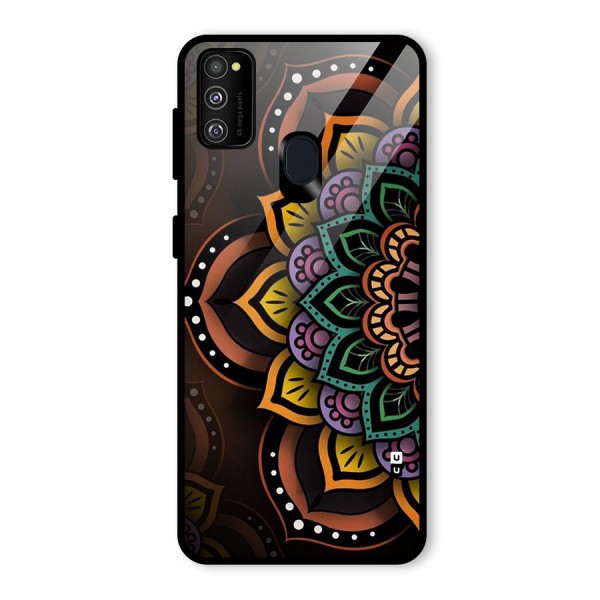 Mandala Artist Glass Back Case for Galaxy M21