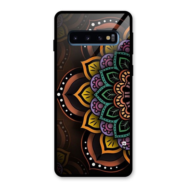 Mandala Artist Glass Back Case for Galaxy S10