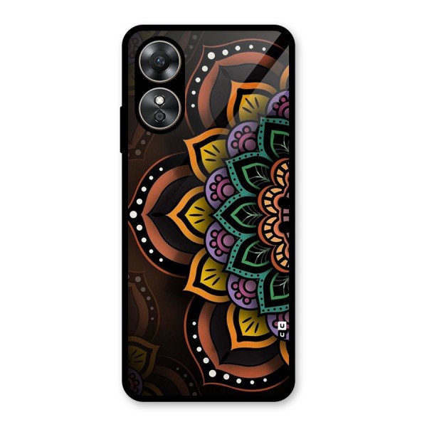 Mandala Artist Glass Back Case for Oppo A17