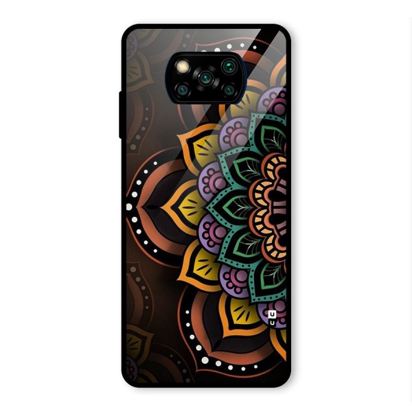 Mandala Artist Glass Back Case for Poco X3 Pro