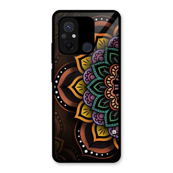 Mandala Artist Glass Back Case for Redmi 12C