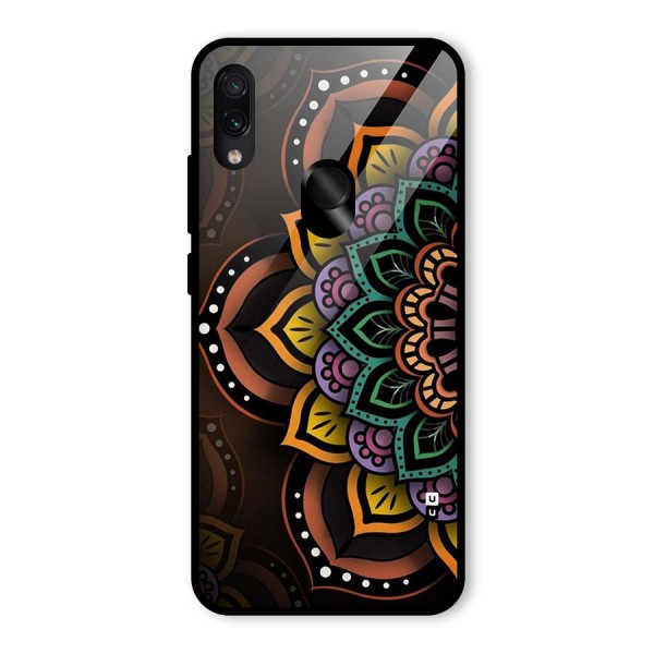 Mandala Artist Glass Back Case for Redmi Note 7