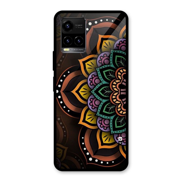 Mandala Artist Glass Back Case for Vivo Y21G