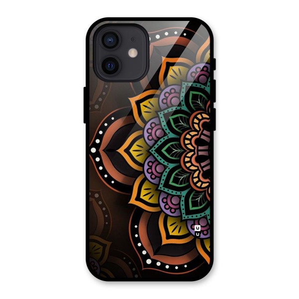 Mandala Artist Glass Back Case for iPhone 12