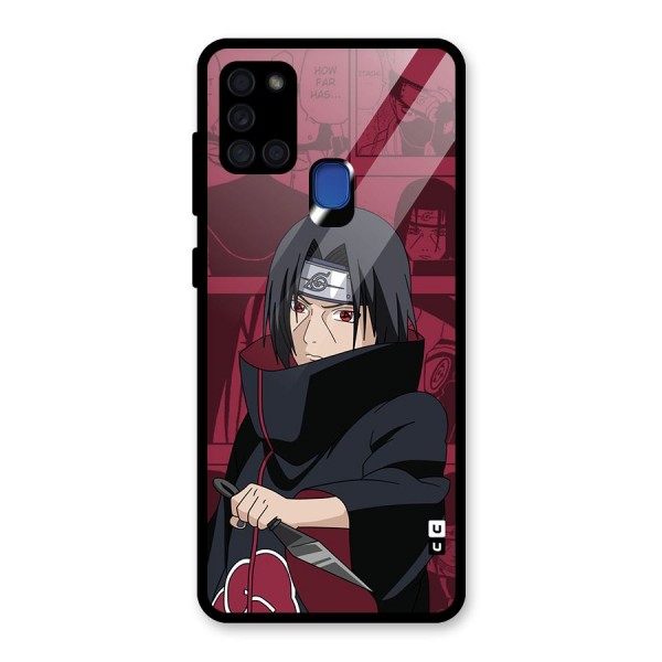 Mang Itachi Glass Back Case for Galaxy A21s