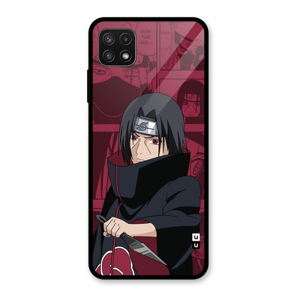 Mang Itachi Glass Back Case for Galaxy A22 5G