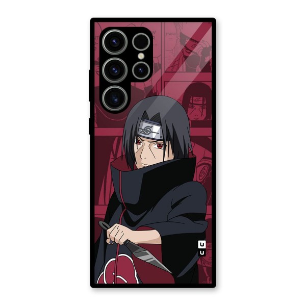 Mang Itachi Glass Back Case for Galaxy S23 Ultra