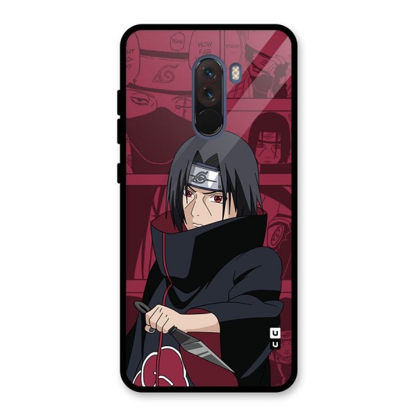 Mang Itachi Glass Back Case for Poco F1