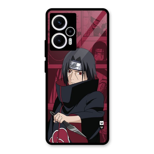 Mang Itachi Glass Back Case for Poco F5