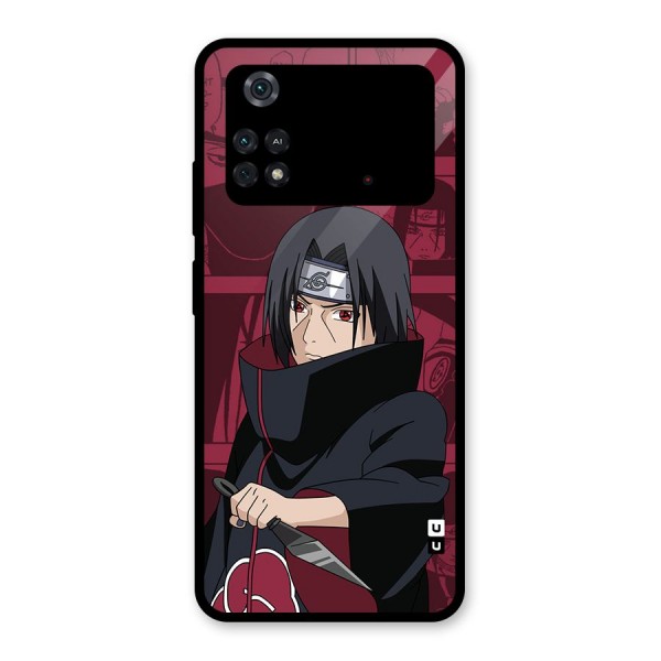 Mang Itachi Glass Back Case for Poco M4 Pro 4G