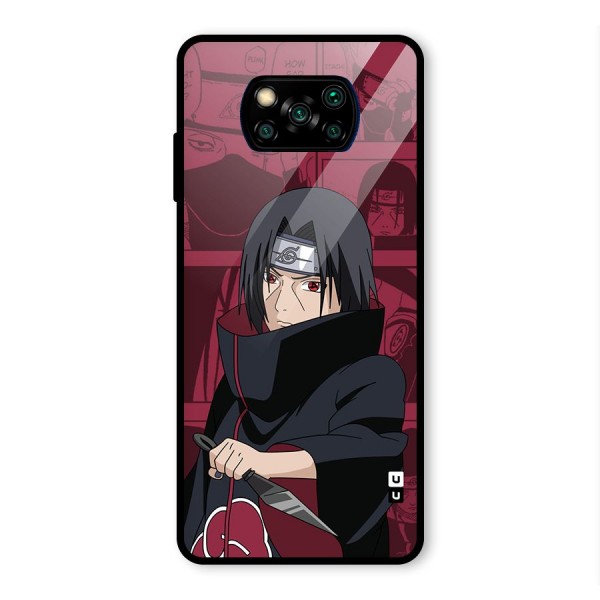 Mang Itachi Glass Back Case for Poco X3 Pro