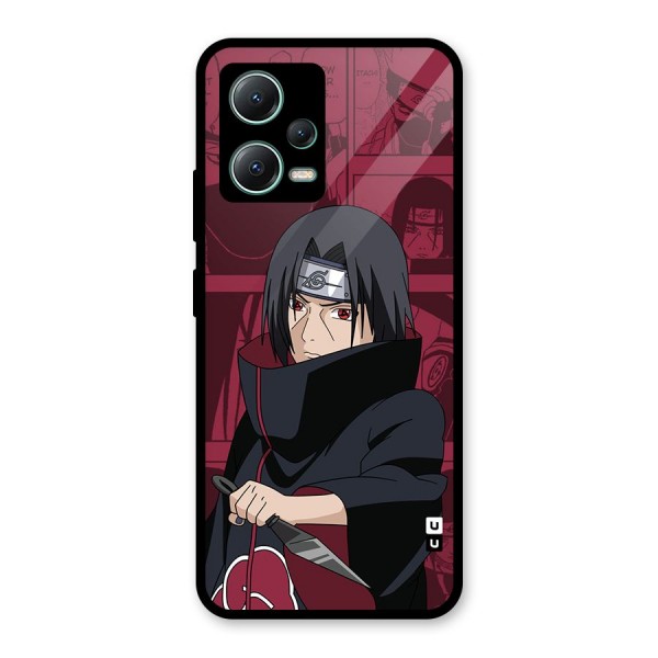 Mang Itachi Glass Back Case for Poco X5