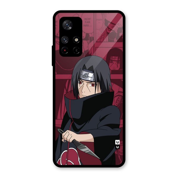 Mang Itachi Glass Back Case for Redmi Note 11T 5G