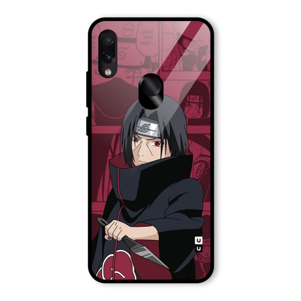 Mang Itachi Glass Back Case for Redmi Note 7S