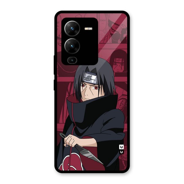 Mang Itachi Glass Back Case for Vivo V25 Pro