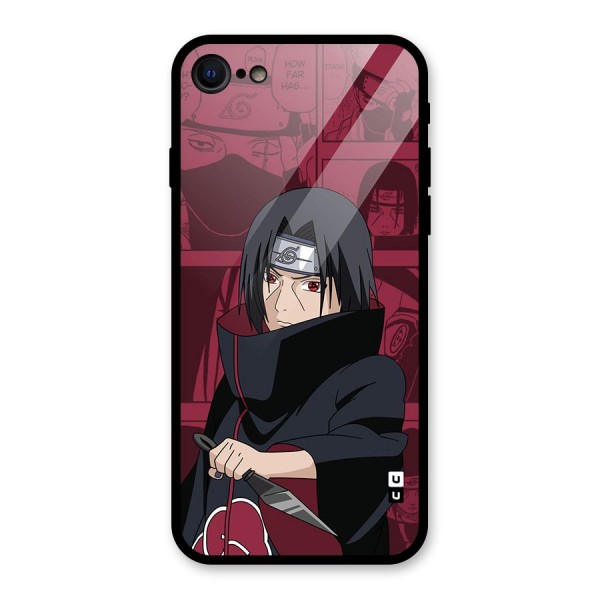 Mang Itachi Glass Back Case for iPhone 8