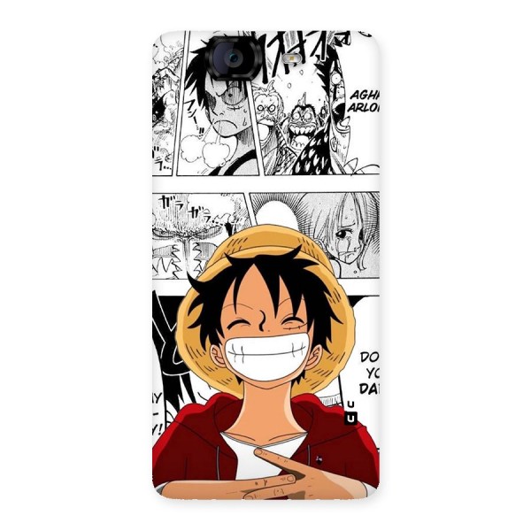 Manga Style Luffy Back Case for Canvas Knight A350