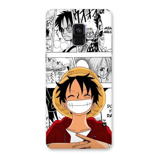 Manga Style Luffy Back Case for Galaxy A8 Plus