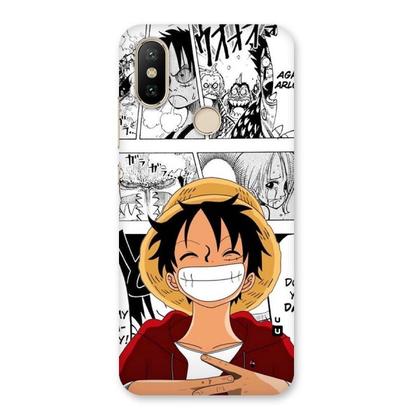 Manga Style Luffy Back Case for Mi A2