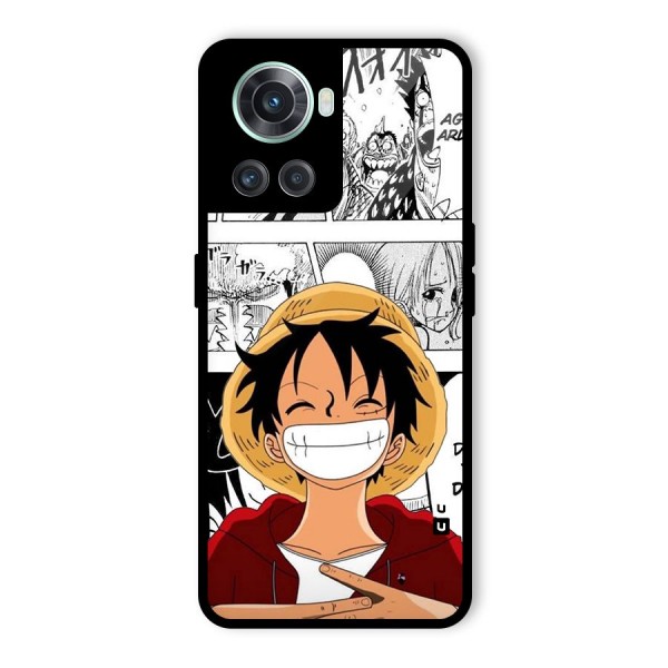 Manga Style Luffy Glass Back Case for OnePlus 10R