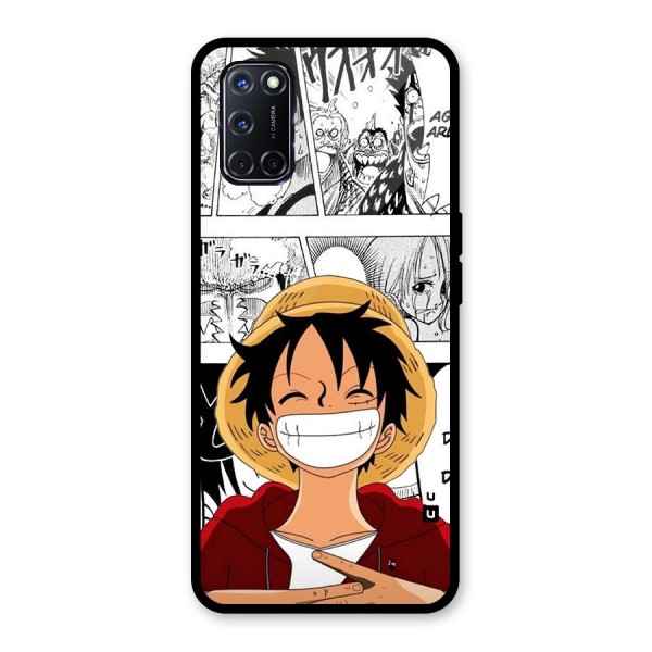 Manga Style Luffy Glass Back Case for Oppo A52